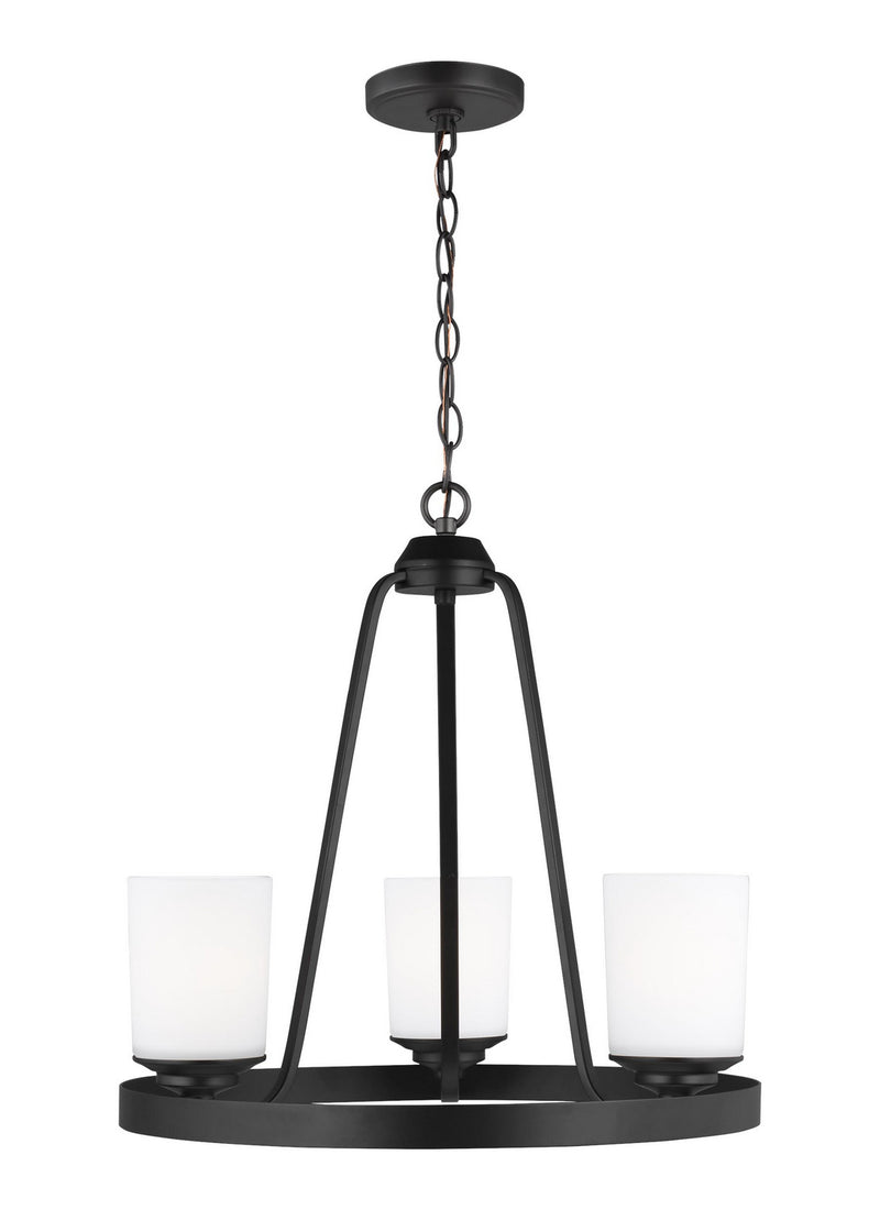 Generation Lighting 3130703EN3-112 Kemal Three Light Chandelier, Midnight Black Main Image.jpg