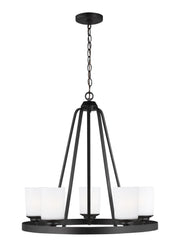 Generation Lighting 3130705EN3-112 Kemal Five Light Chandelier, Midnight Black Main Image.jpg
