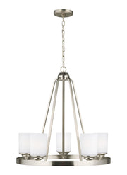 Generation Lighting 3130705EN3-962 Kemal Five Light Chandelier, Brushed Nickel Main Image.jpg