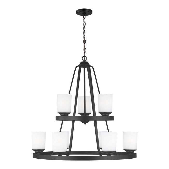 Generation Lighting 3130709-112 Kemal Nine Light Chandelier, Midnight Black Main Image.jpg