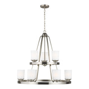 Generation Lighting 3130709-962 Kemal Nine Light Chandelier, Brushed Nickel Main Image.jpg