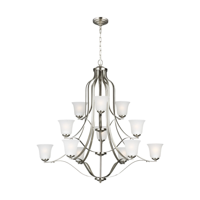 Generation Lighting 3139012EN3-962 Emmons 12 Light Chandelier, Brushed Nickel Main Image.jpg