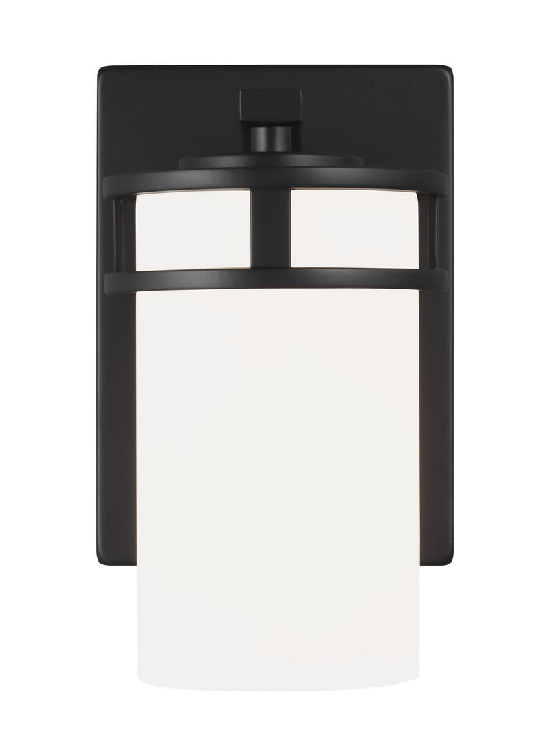 Generation Lighting 4121601EN3-112 Robie One Light Wall / Bath Sconce, Midnight Black Main Image.jpg