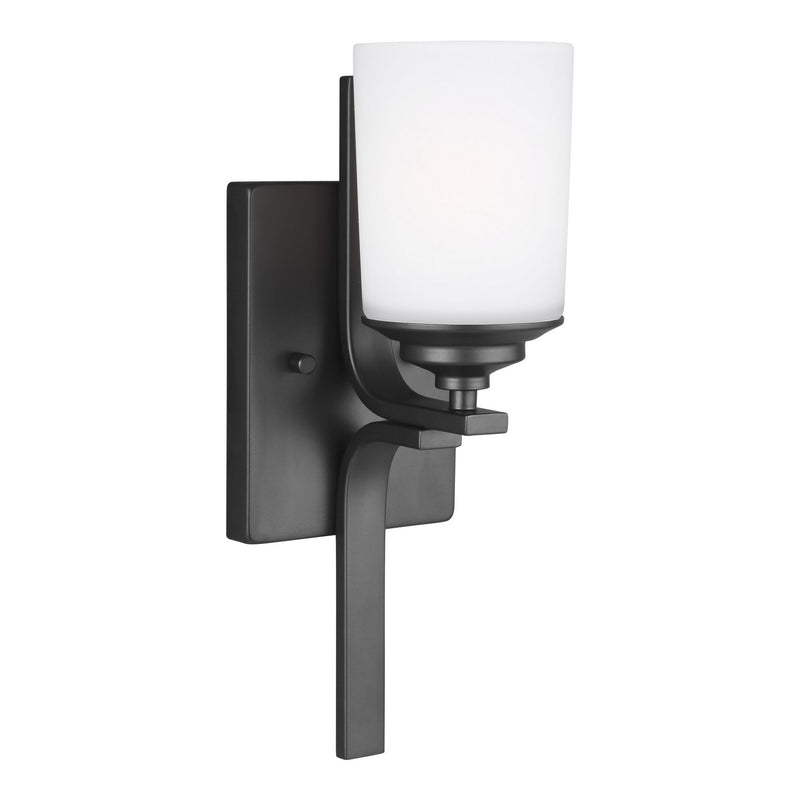 Generation Lighting 4130701-112 Kemal One Light Wall / Bath Sconce, Midnight Black Alternate Image.jpg
