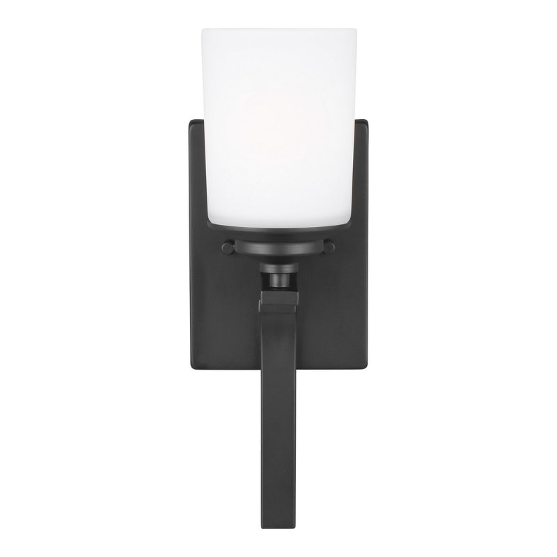 Generation Lighting 4130701-112 Kemal One Light Wall / Bath Sconce, Midnight Black Main Image.jpg