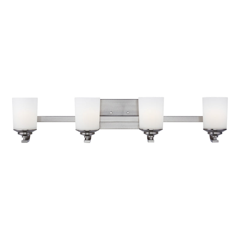 Generation Lighting 4430704-962 Kemal Four Light Wall / Bath, Brushed Nickel Main Image.jpg
