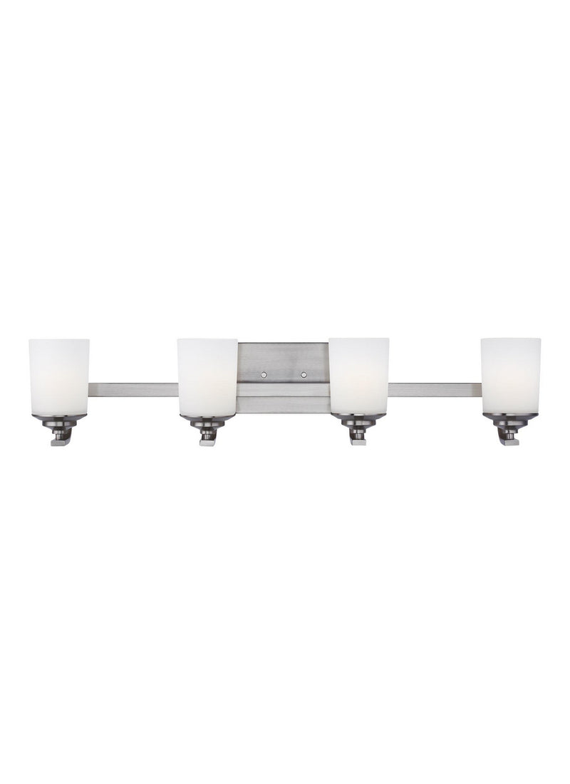 Generation Lighting 4430704EN3-962 Kemal Four Light Wall / Bath, Brushed Nickel Main Image.jpg