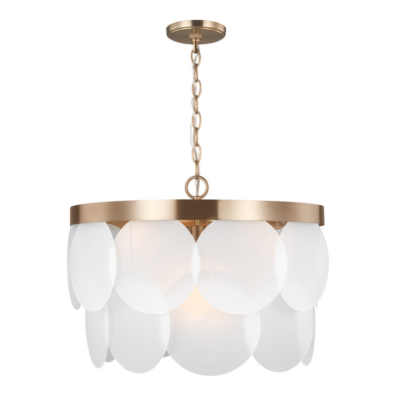 Visual Comfort Studio 5102506-848 Mellita Six Light Pendant, Satin Brass Main Image.jpg