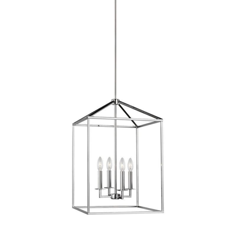 Generation Lighting 5115004-05 Perryton Four Light Hall / Foyer Pendant, Chrome Main Image.jpg