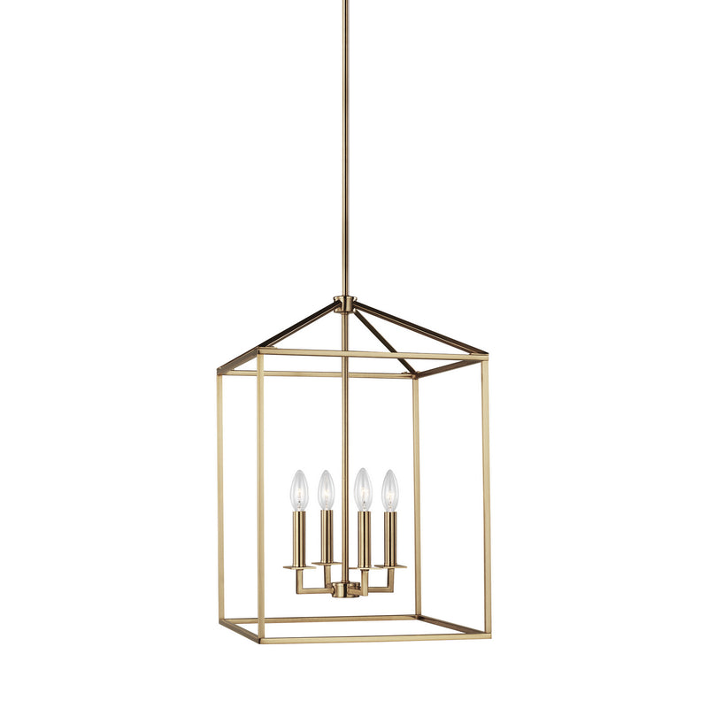 Generation Lighting 5115004EN-848 Perryton Four Light Hall / Foyer, Satin Brass Main Image.jpg