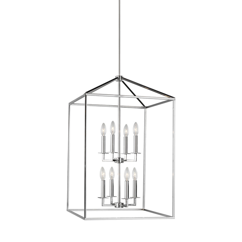 Generation Lighting 5115008-05 Perryton Eight Light Hall / Foyer Pendant, Chrome Main Image.jpg