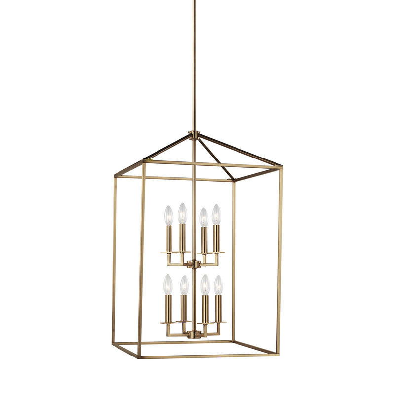 Generation Lighting 5115008EN-848 Perryton Eight Light Hall / Foyer, Satin Brass Main Image.jpg