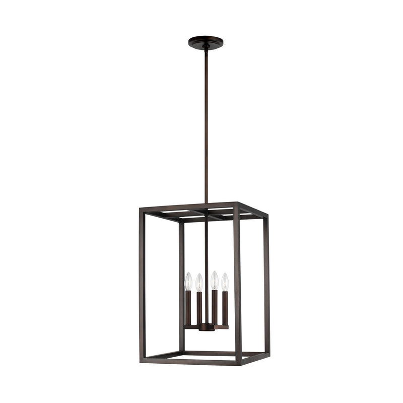 Generation Lighting 5134504-710 Moffet Street Four Light Hall / Foyer Pendant, Bronze Main Image.jpg