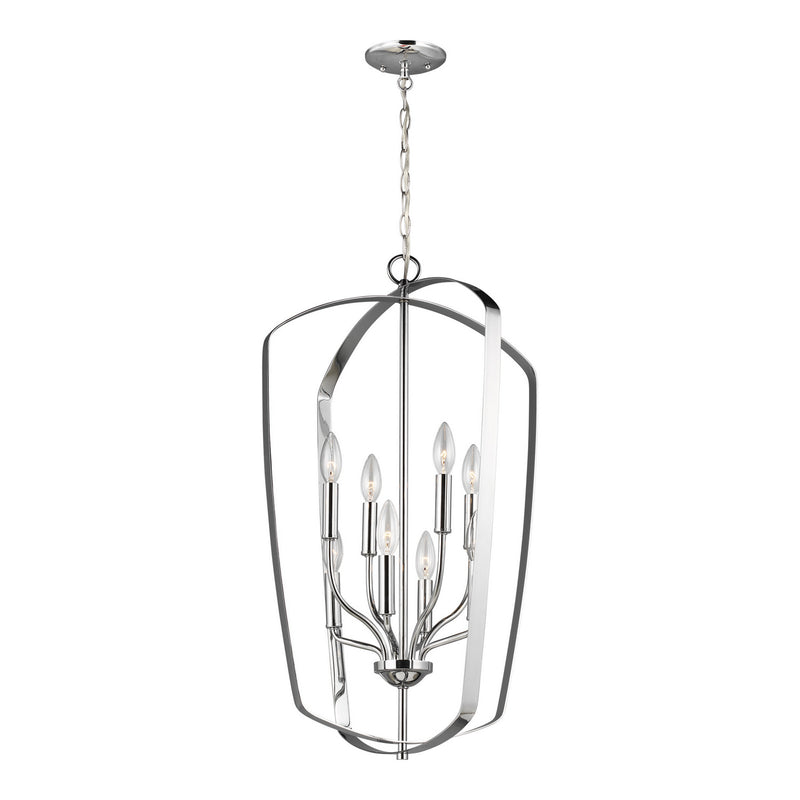 Generation Lighting 5134908-05 Romee Eight Light Hall / Foyer Pendant, Chrome Main Image.jpg