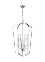 Generation Lighting 5134908EN-962 Romee Eight Light Hall / Foyer, Brushed Nickel Main Image.jpg