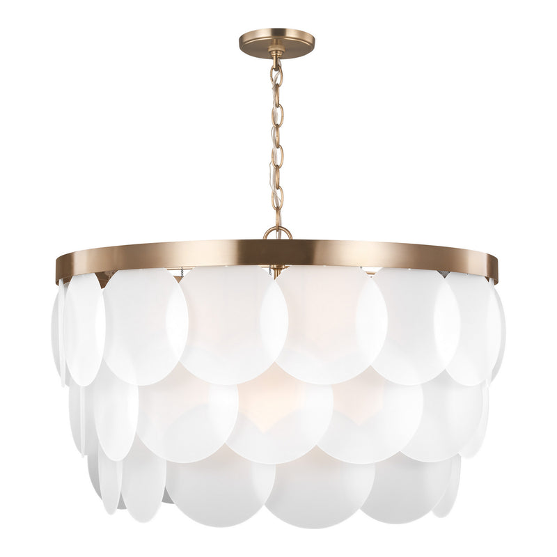 Visual Comfort Studio 5202508-848 Mellita Eight Light Pendant, Satin Brass Main Image.jpg