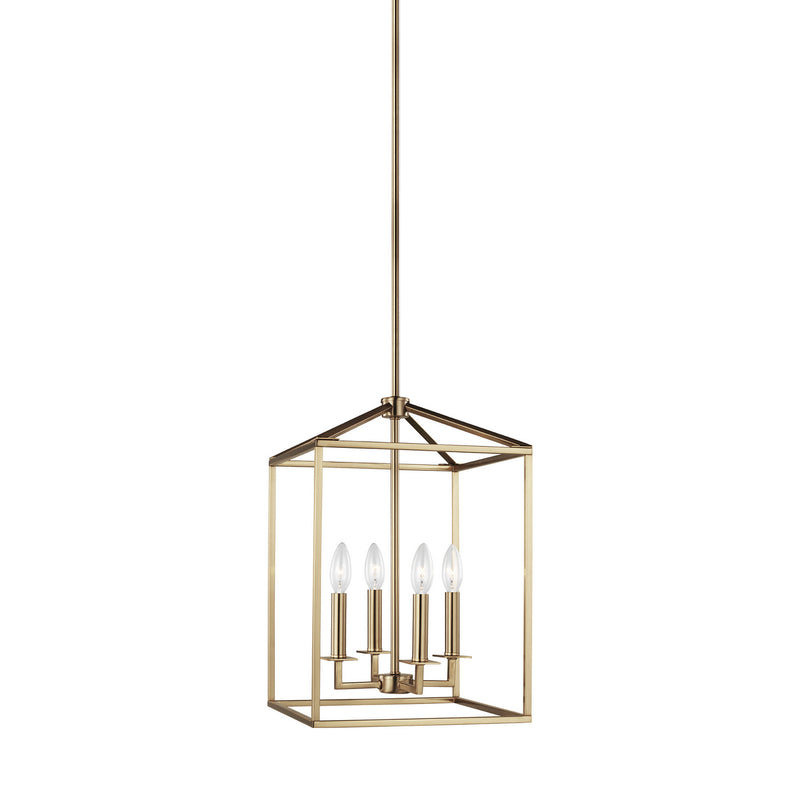 Generation Lighting 5215004EN-848 Perryton Four Light Hall / Foyer, Satin Brass Main Image.jpg