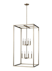 Generation Lighting 5234508-848 Moffet Street Eight Light Hall / Foyer Pendant, Satin Brass Main Image.jpg