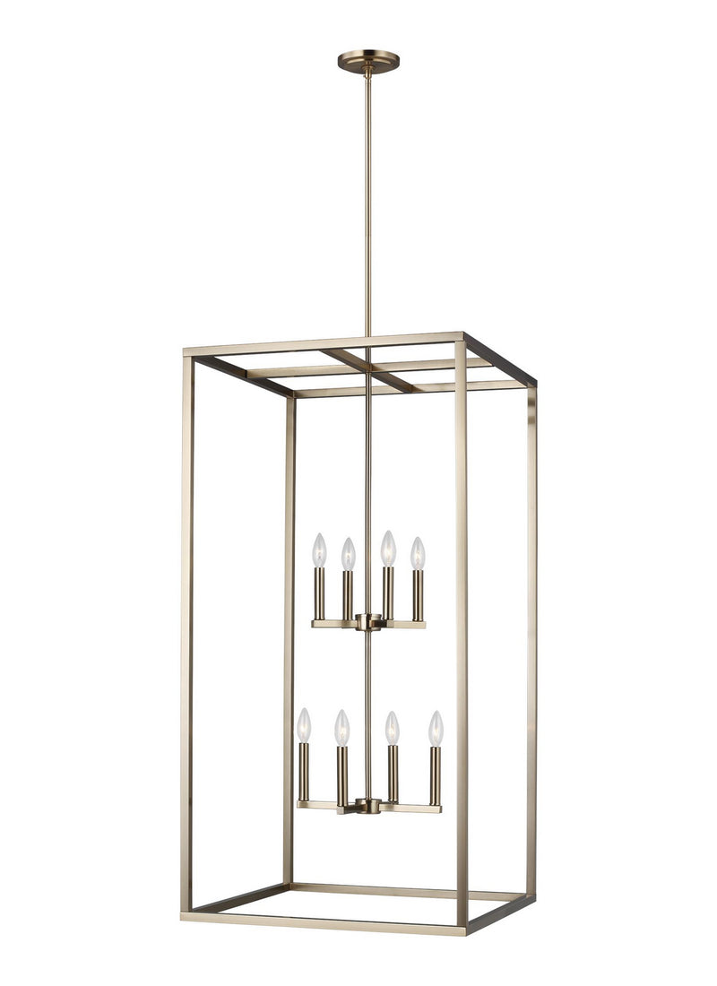 Generation Lighting 5234508-848 Moffet Street Eight Light Hall / Foyer Pendant, Satin Brass Main Image.jpg