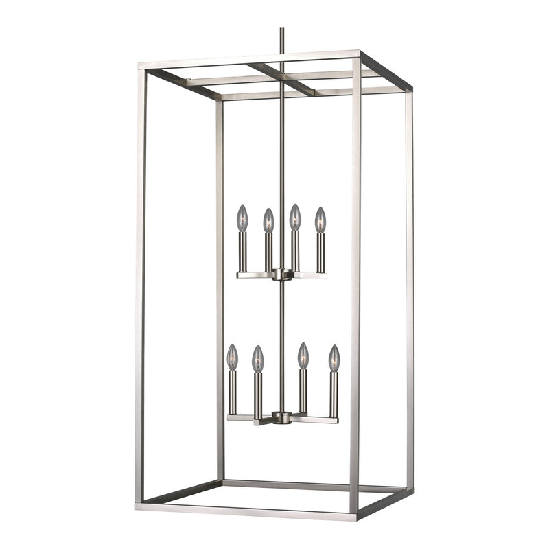 Generation Lighting 5234508-962 Moffet Street Eight Light Hall / Foyer Pendant, Brushed Nickel Main Image.jpg