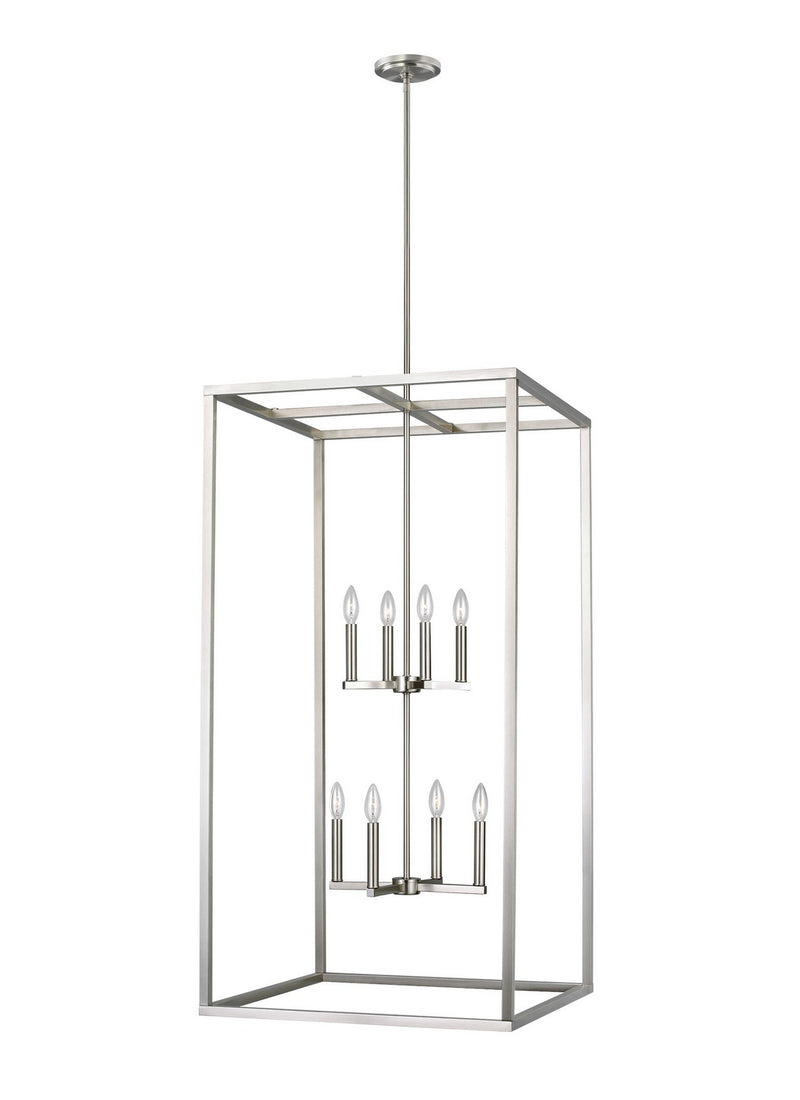 Generation Lighting 5234508EN-962 Moffet Street Eight Light Hall / Foyer, Brushed Nickel Main Image.jpg