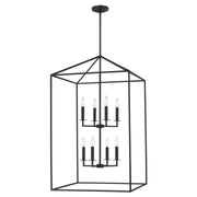 Generation Lighting 5315008-112 Perryton Eight Light Hall / Foyer, Midnight Black Main Image.jpg