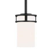 Generation Lighting 6121601-112 Robie One Light Mini-Pendant, Midnight Black Main Image.jpg