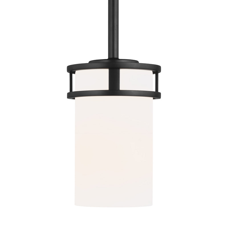 Generation Lighting 6121601-112 Robie One Light Mini-Pendant, Midnight Black Main Image.jpg