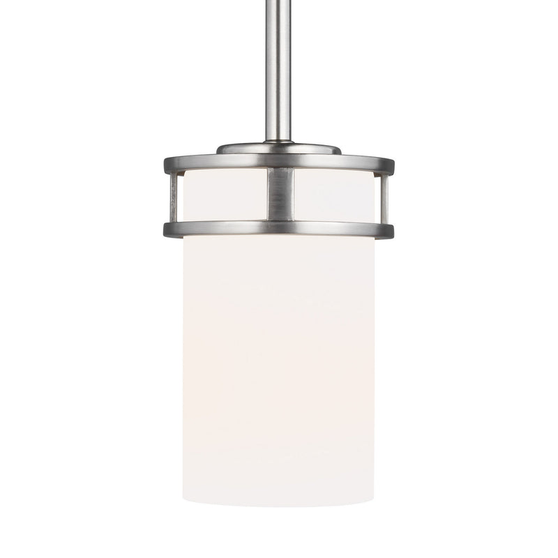 Generation Lighting 6121601-962 Robie One Light Mini-Pendant, Brushed Nickel Main Image.jpg