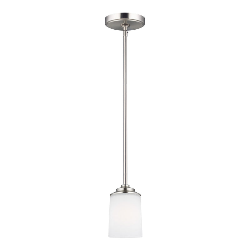 Generation Lighting 6130701-962 Kemal One Light Mini-Pendant, Brushed Nickel Main Image.jpg