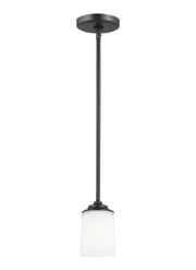 Generation Lighting 6130701EN3-112 Kemal One Light Mini-Pendant, Midnight Black Main Image.jpg