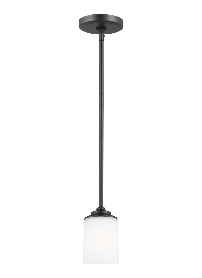 Generation Lighting 6130701EN3-112 Kemal One Light Mini-Pendant, Midnight Black Main Image.jpg