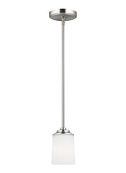 Generation Lighting 6130701EN3-962 Kemal One Light Mini-Pendant, Brushed Nickel Main Image.jpg