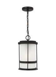 Generation Lighting 6290901EN3-12 Wilburn One Light Outdoor Pendant, Black Main Image.jpg