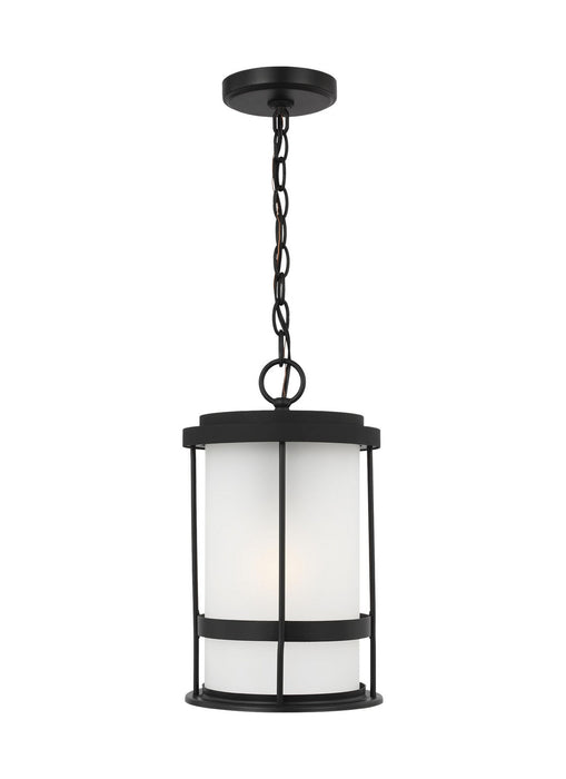 Generation Lighting 6290901EN3-12 Wilburn One Light Outdoor Pendant, Black Main Image.jpg