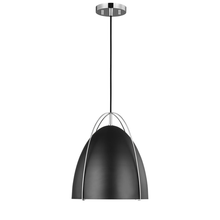 Visual Comfort Studio 6551701-05 Norman One Light Pendant, Chrome Main Image.jpg