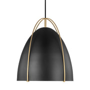 Visual Comfort Studio 6551701-848 Norman One Light Pendant, Satin Brass Alternate Image.jpg
