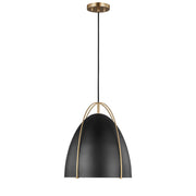 Visual Comfort Studio 6551701-848 Norman One Light Pendant, Satin Brass Main Image.jpg