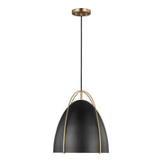Visual Comfort Studio 6551701EN3-848 Norman One Light Pendant, Satin Brass Main Image.jpg