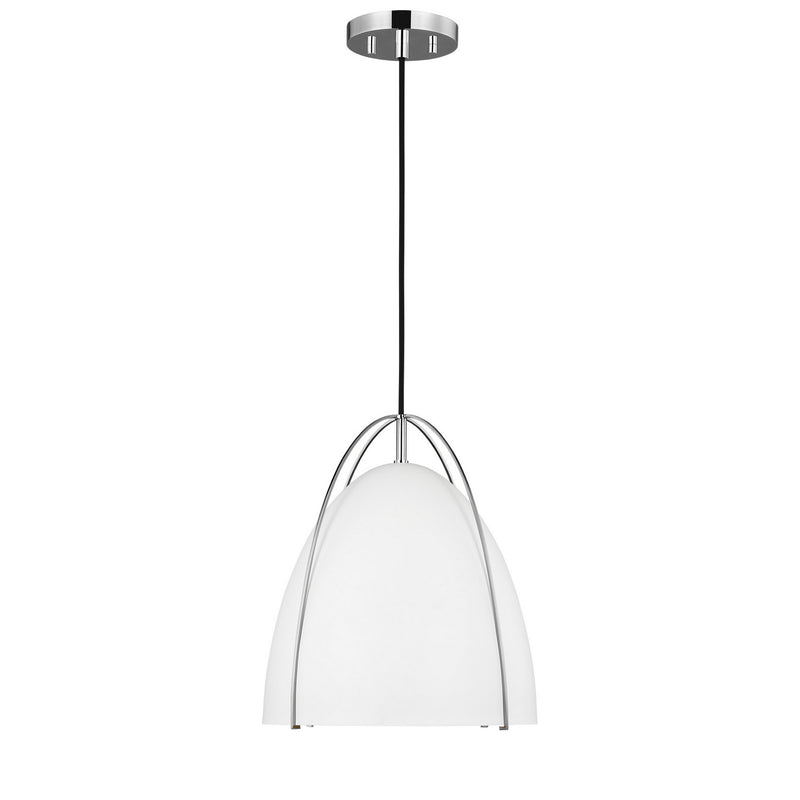 Visual Comfort Studio 6551801-05 Norman One Light Pendant, Chrome Main Image.jpg