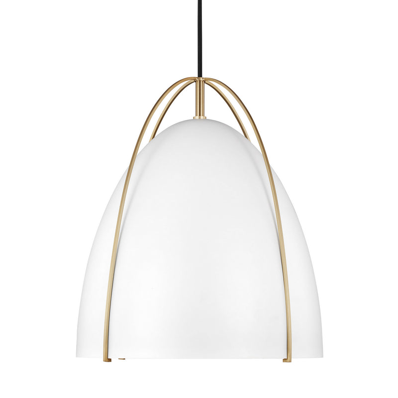 Visual Comfort Studio 6551801-848 Norman One Light Pendant, Satin Brass Alternate Image.jpg