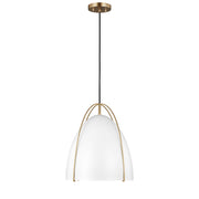 Visual Comfort Studio 6551801-848 Norman One Light Pendant, Satin Brass Main Image.jpg