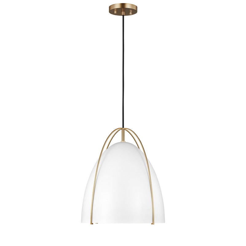 Visual Comfort Studio 6551801-848 Norman One Light Pendant, Satin Brass Main Image.jpg