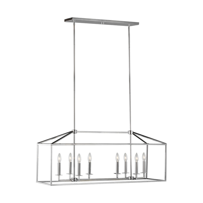 Generation Lighting 6615008EN-05 Perryton Eight Light Island Pendant, Chrome Main Image.jpg