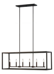 Generation Lighting 6634506EN-710 Moffet Street Six Light Island Pendant, Bronze Main Image.jpg