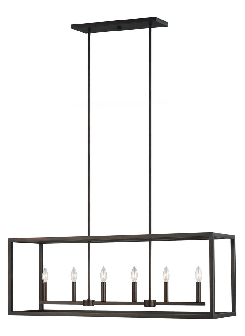 Generation Lighting 6634506EN-710 Moffet Street Six Light Island Pendant, Bronze Main Image.jpg