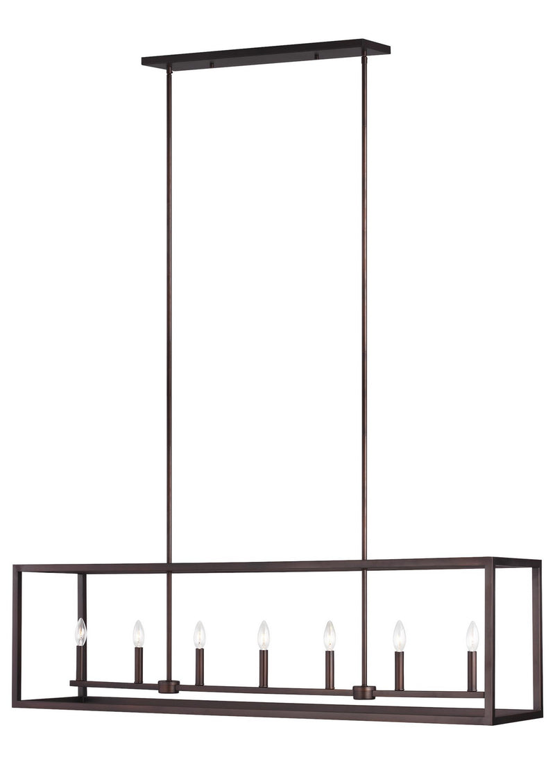 Generation Lighting 6634507-710 Moffet Street Seven Light Island Pendant, Bronze Main Image.jpg