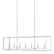 Generation Lighting 6634507-962 Moffet Street Seven Light Island Pendant, Brushed Nickel Main Image.jpg