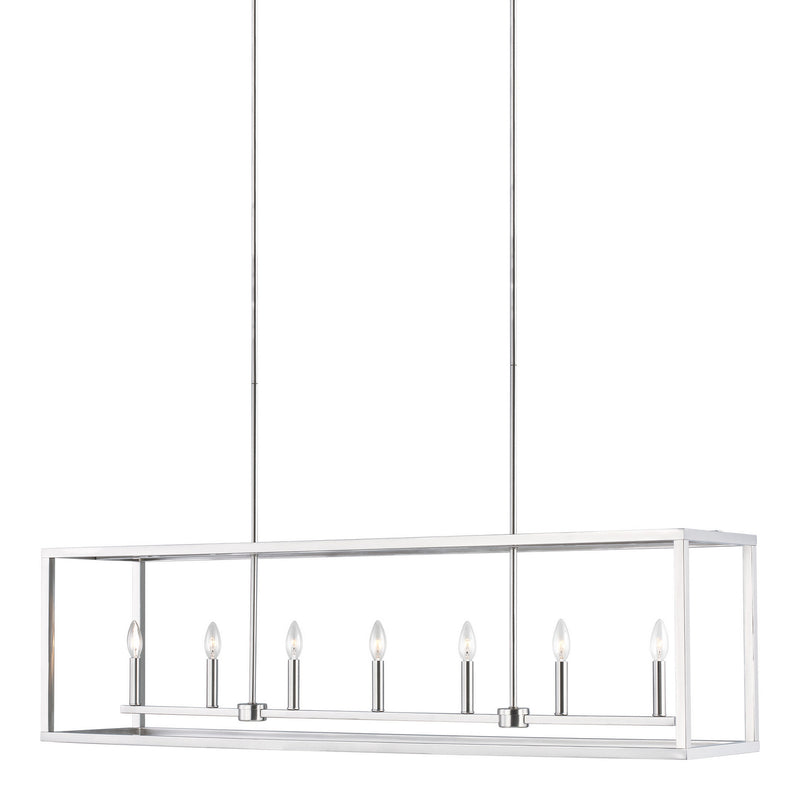 Generation Lighting 6634507-962 Moffet Street Seven Light Island Pendant, Brushed Nickel Main Image.jpg