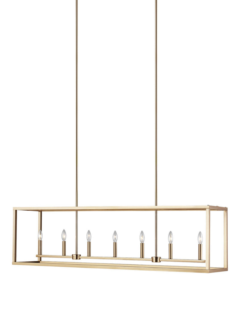 Generation Lighting 6634507EN-848 Moffet Street Seven Light Island Pendant, Satin Brass Main Image.jpg